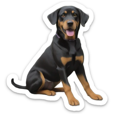 Chien qui fait du vé’o sticker