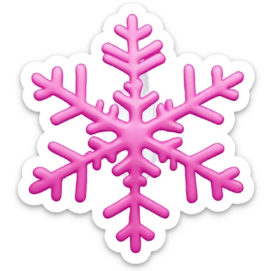 Pink snowflake sticker