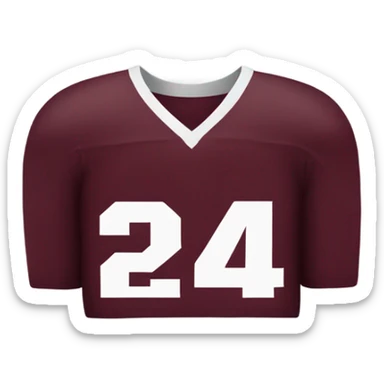 Maroon jersey number 24 no face sticker