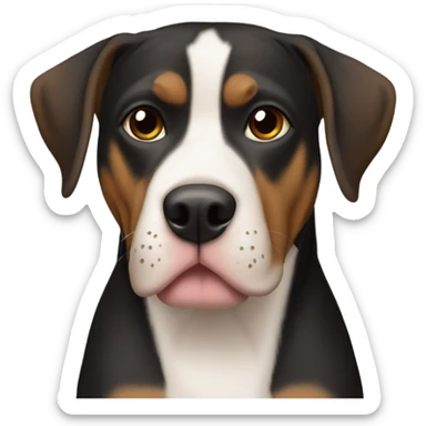lab beagle Pitbull all black with tan on face and chest and ears sticker