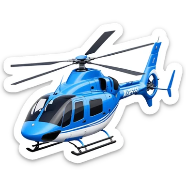 Eurocopter EC135 - Airbus Helicopters (Model Year: 2020) (Iconic colour: Blue and white) sticker