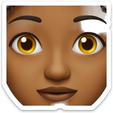 brown girl rolling eyes  sticker