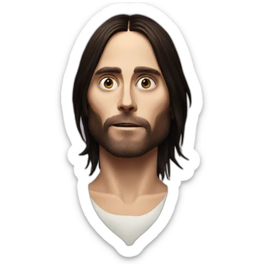 Jared Leto with face like eggplant sticker