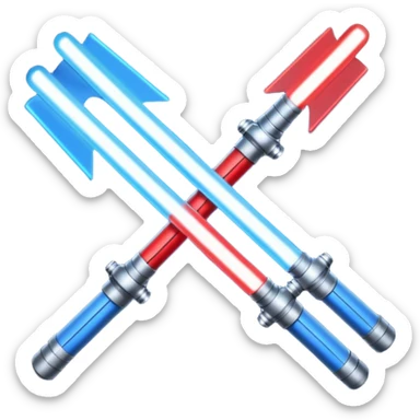 Blue and red light savers crossing sticker