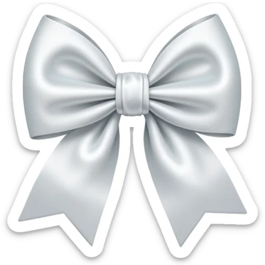 Doe white a bow sticker