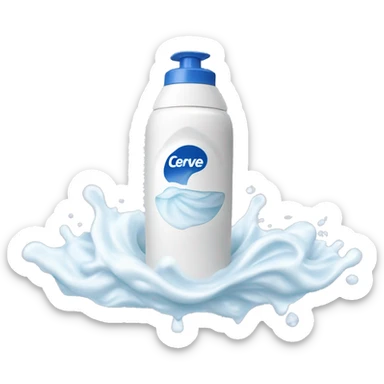cerave washing foam bottle sticker