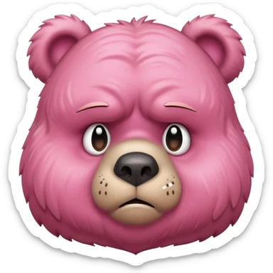 Osito gruñosito rosado sticker