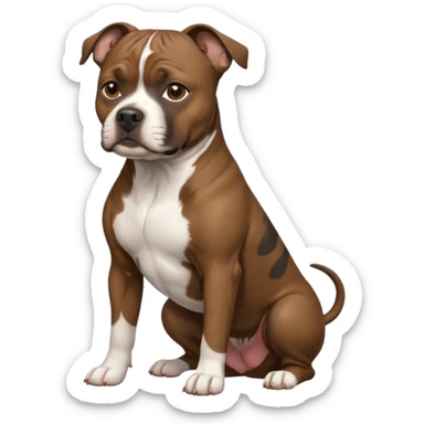brindle staffordshire bull terrier sticker