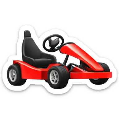 Bright red go kart  sticker