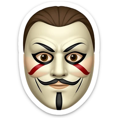 Vendetta man with mask sticker