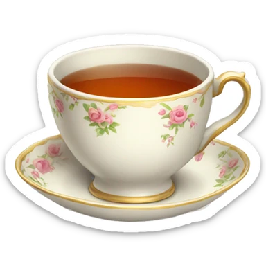 tea cup sticker