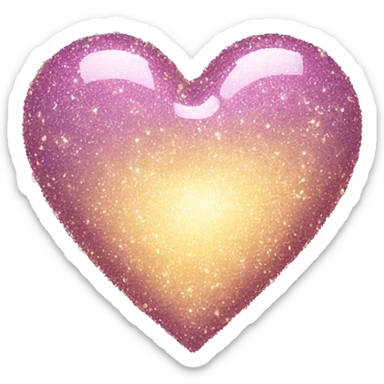 sparkly heart sticker