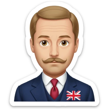 Prince George Duke Of Kent 5th Son of King George V but he don't have beard and moustache and he is husband of Princess Marina Of Greece And Denmark sticker