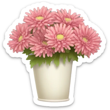 Pretty Bouquet of chrysanthemums  sticker