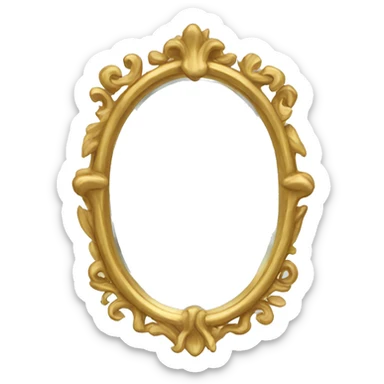 Gold mirror sticker