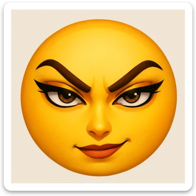 slay emoji with fierce eyes sticker