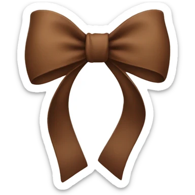 Brown bow sticker