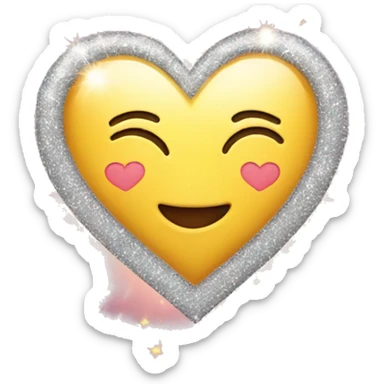 Heart with sparkles  sticker