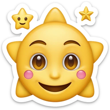 Smiling emoji with star eyes sticker