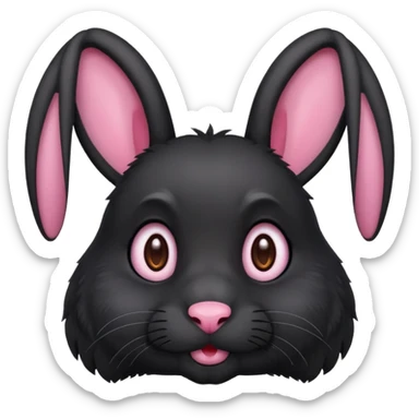 conejo negro sticker
