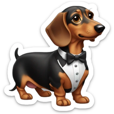 dachshund butler sticker