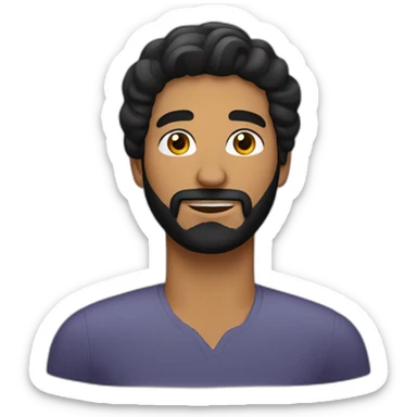 Venezuela brown man with black beard and black hair sticker