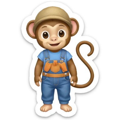 changuito con overol  sticker