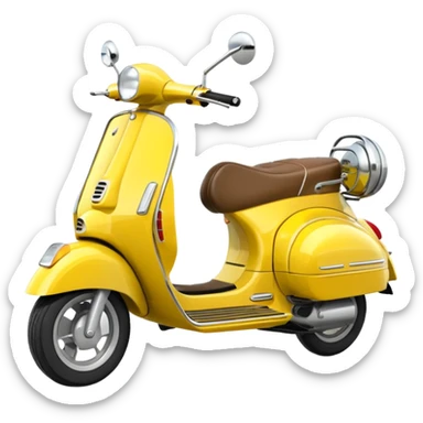 Vespa jaune citron sticker