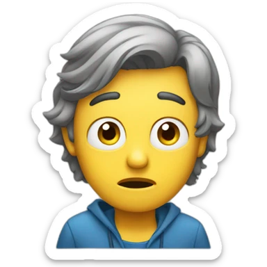 a confused person person who has no idea sticker