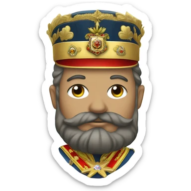 A Tsar with his crown and uniform sticker