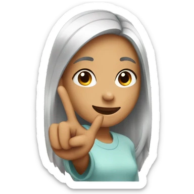 girl saying OK with hand sticker