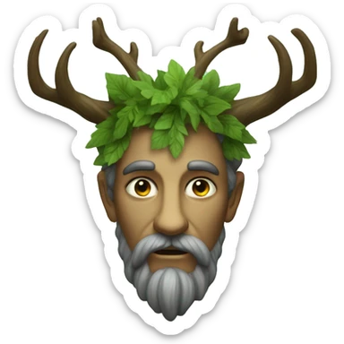 Cernunnos forest god sticker