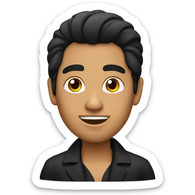 Mexican with slicked back black hair sticker