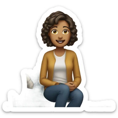 White brunette playing big brother sticker