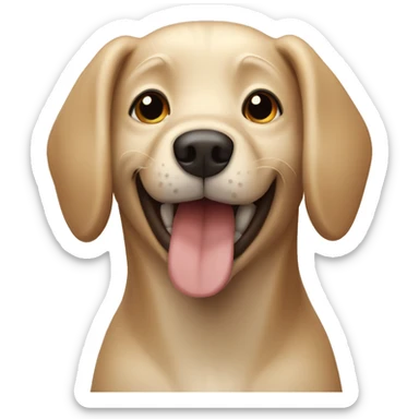 Happy beige dog sticker