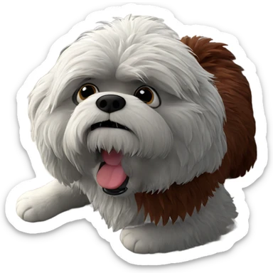 fluffy animal indoors focus sticker