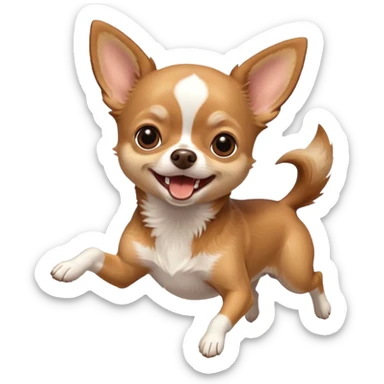 chihuahua jumping  sticker