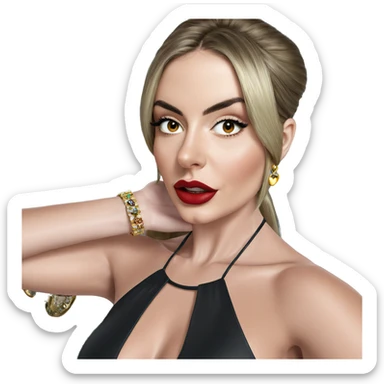 mushroom girl with jewelry sticker