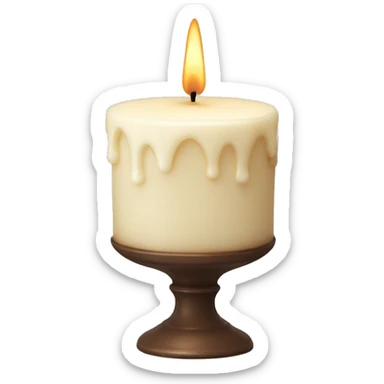 Aesthetic cream decor christmas candle sticker