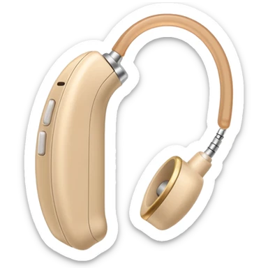 Pale beige Hearing aid sticker