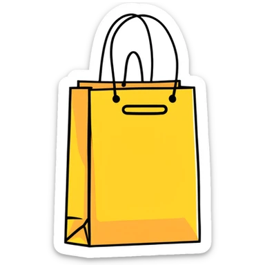 shopping bag with branded clothes sticker