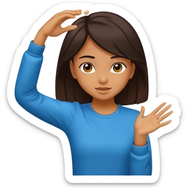 girl doing a dab sticker