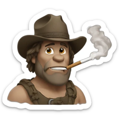 Kerchak avec une cigarette sticker