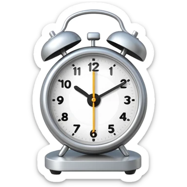 ringing alarm clock on the nightstand sticker