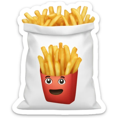 Fries in a bag sticker