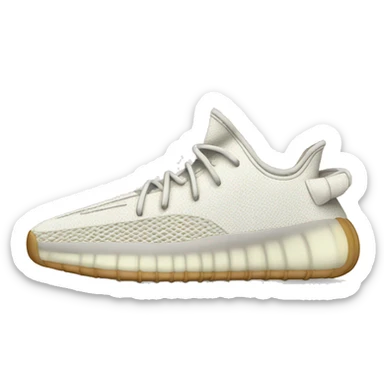 Yeezy shoes white  sticker