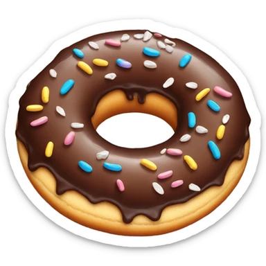 Chocolate doughnut  sticker