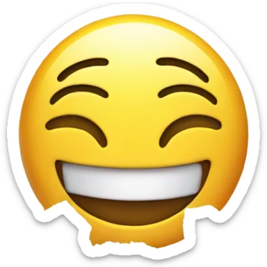 Happy face with a pile of salt  sticker