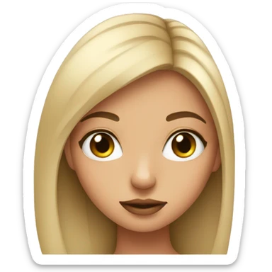 Girl with thick eye lashes sticker