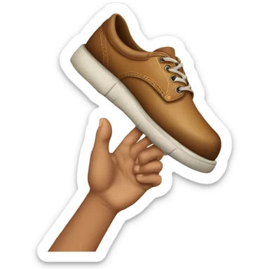 A hand honing a shoe  sticker